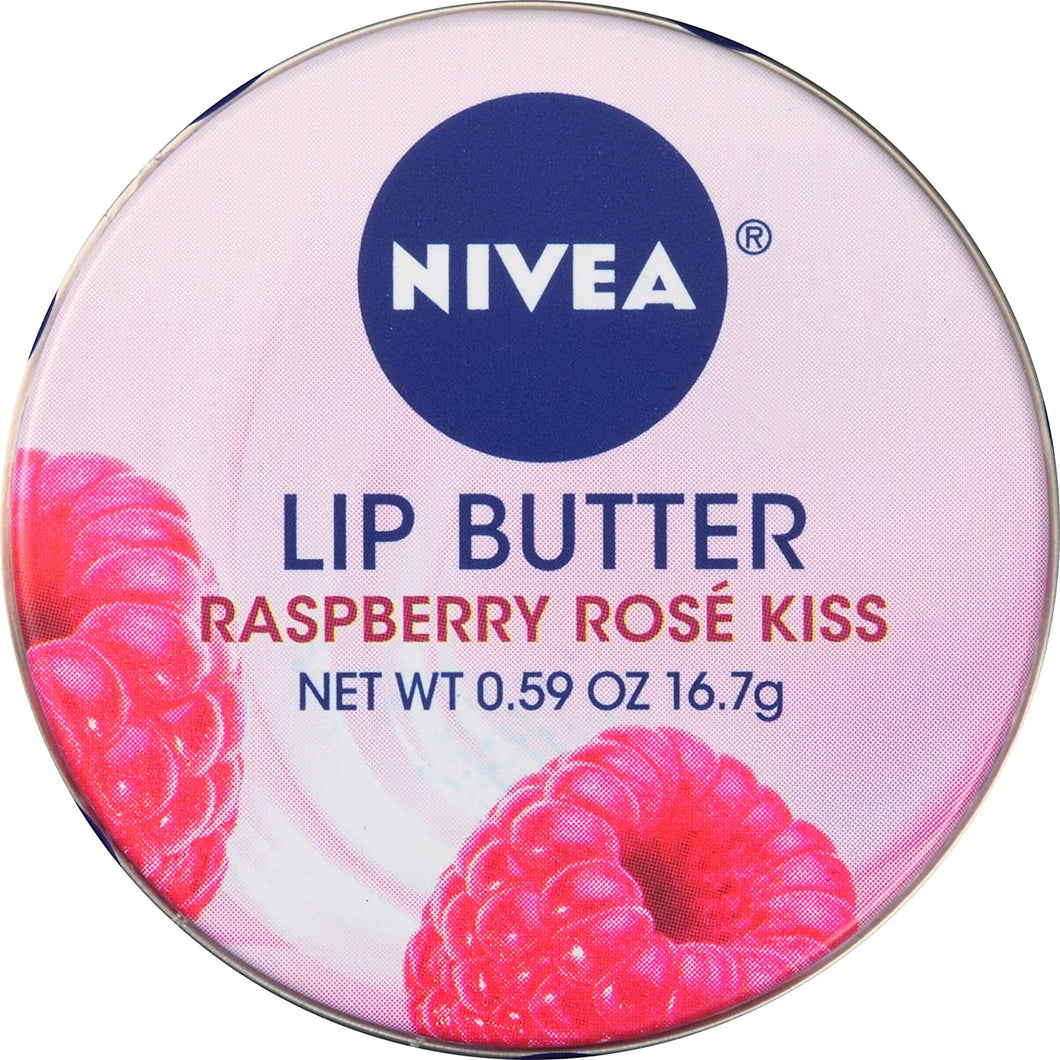 Nivea Lip Butter Lata suelta, 0.59 onzas, Rosa frambuesa  ✅