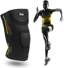 Cargar imagen en el visor de la galería, Estabilizador de rodilla Alivio del dolor seguro para ejercicio físico Baloncesto Correr Negro - 3 unidades NDP-20
