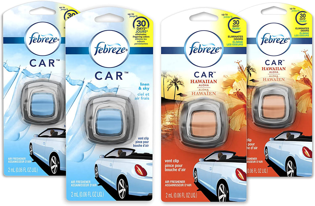 Febreze ambientador para coche (4 unidades)