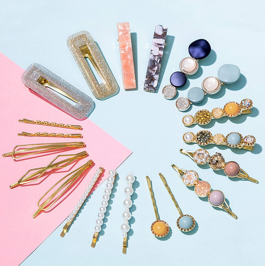 20 pinzas para el pelo macarón para mujeres de estilo coreano acrílico NDP-99
