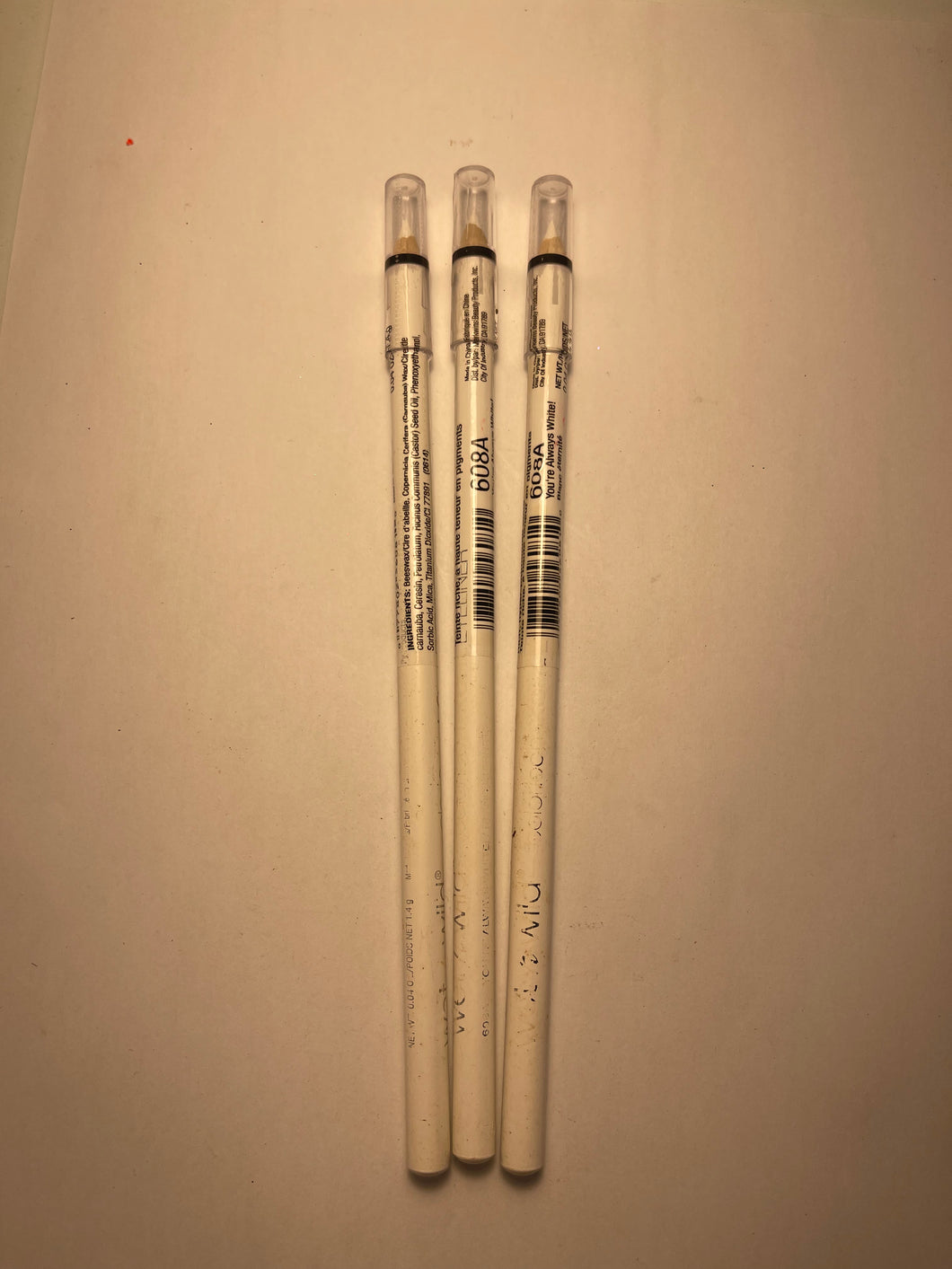 3 lapices para labios- Color Blanco