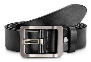 Cinturón de vestir casual de cuero genuino- Negra  NDP-1