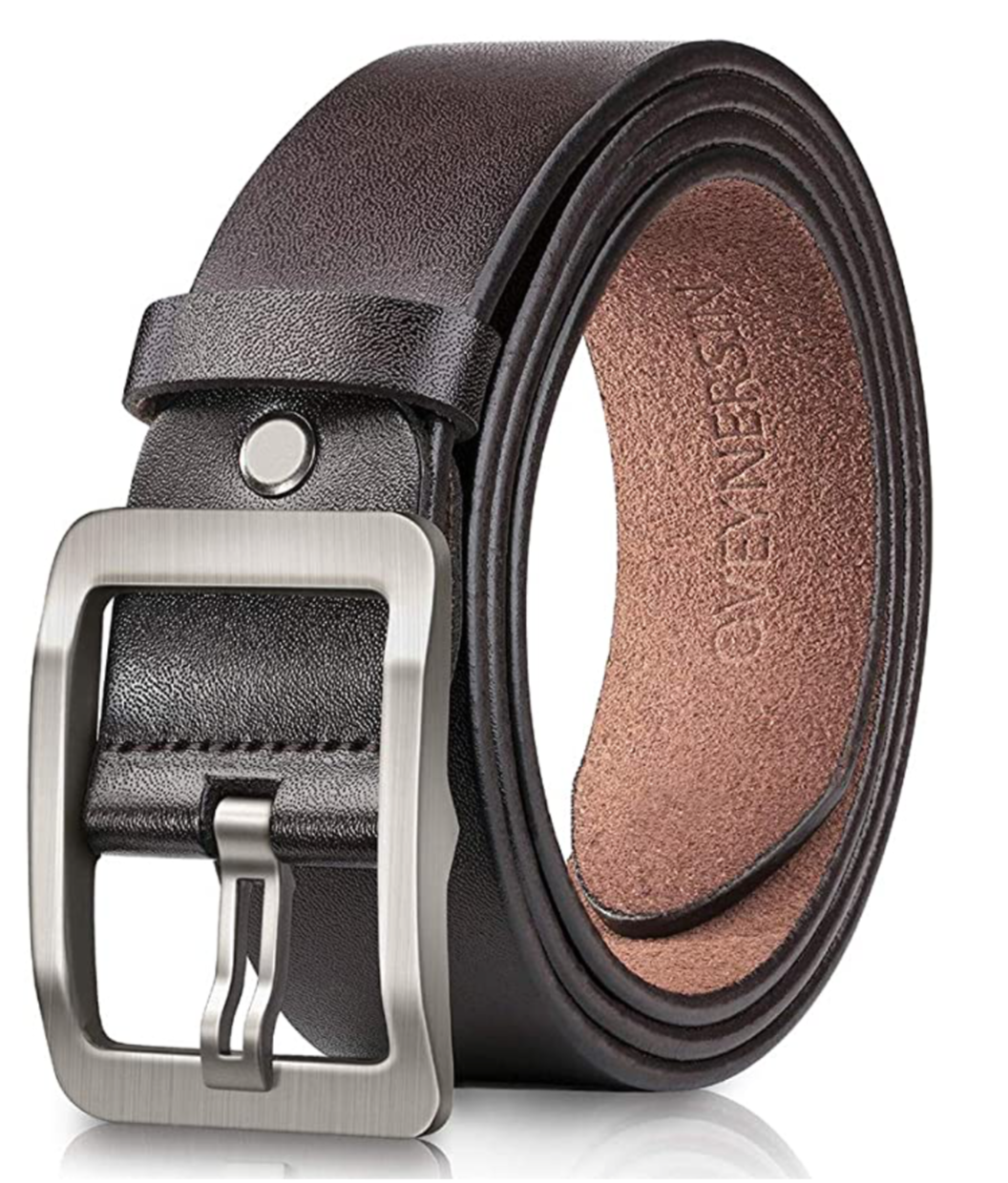 Cinturón de vestir casual de cuero genuino- Marron NDP-2