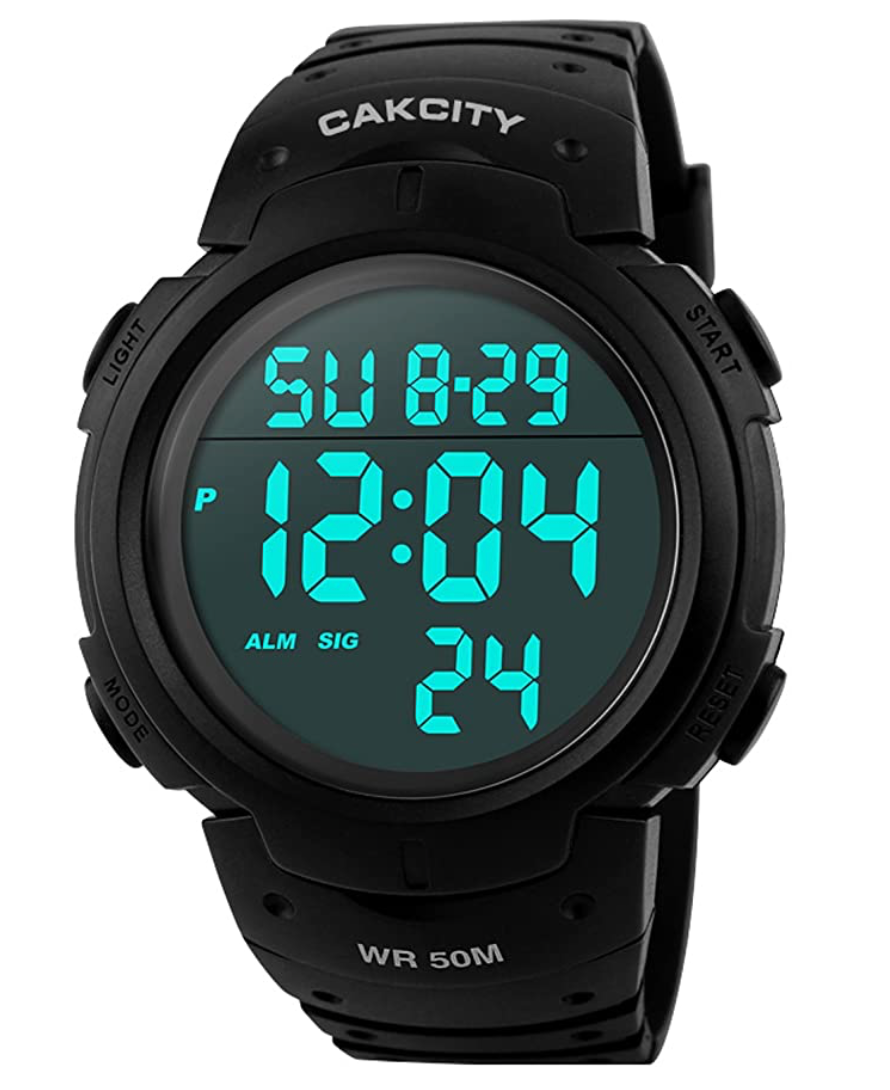Reloj deportivo digital para hombre con pantalla LED grande NDP-7