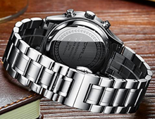 Cargar imagen en el visor de la galería, Relojes de pulsera impermeable con banda de acero inoxidable NDP-14

