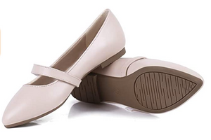 Zapatos de punta puntiaguda para mujer cómodos beige NDP 23