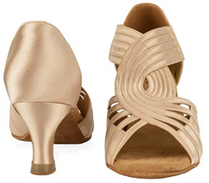 Zapatos de tacón con tiras para mujer beige  NDP 7