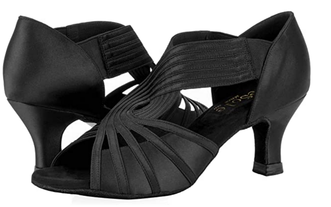 Zapatos de tacón con tiras para mujer negro  NDP 6