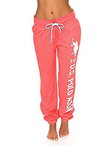 U.S. Polo Assn. Essentials Womens French Terry Jogger Lounge Sleep Sweatpants Pajamas  NDP9