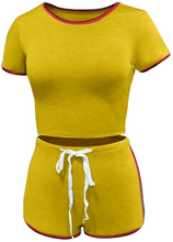 Cargar imagen en el visor de la galería, Conjunto de pantalones cortos para mujer de 2 piezas NDP71
