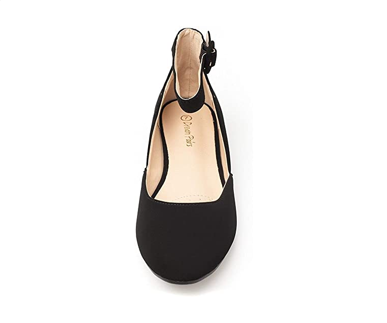 Zapatos planos de mujer Revona de cuña baja con correa en el tobillo NDP 27
