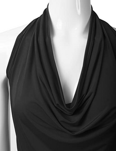 EIMIN - Camiseta sin mangas para mujer, cuello halter con tirantes en la parte delantera, sexy, sin espalda NDP42