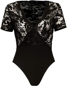 Gladiolus - Body de encaje  Negro NDP-69