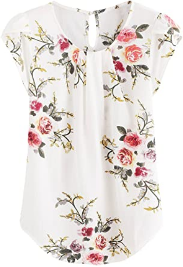 Milumia - Blusa de cuello redondo para mujer, estilo casual NDP23