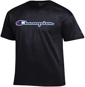 Champion - Camiseta de algodón para hombre Negro  NDP2