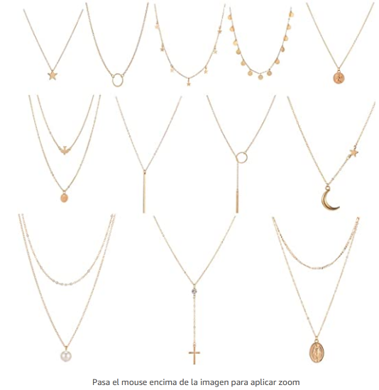 12 gargantillas para mujer y niña, hechas a mano  NDP2