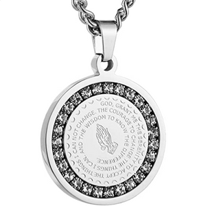 Collar de joyería cristiana con versículo de la Biblia NDP35