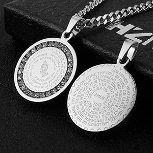 Collar de joyería cristiana con versículo de la Biblia NDP35