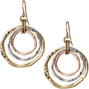 Pendientes Boho de 3 círculos NDP32