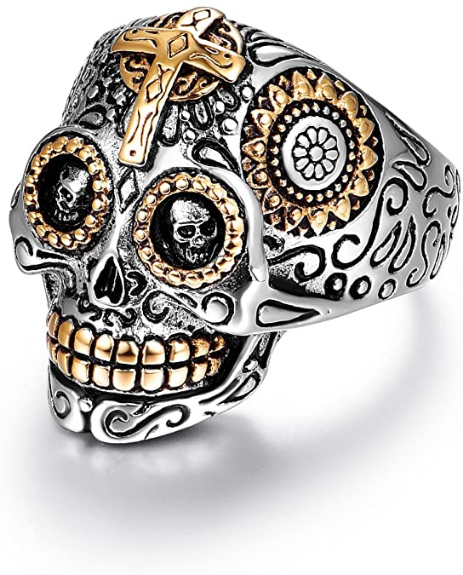 Anillos de calavera de azúcar para hombres  #14 NDP95