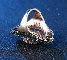 Cargar imagen en el visor de la galería, Anillo para mujer chapado en oro antiguo estilo turco multicolor NDP97
