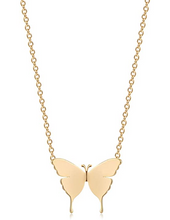 Cargar imagen en el visor de la galería, Collar de mariposa chapado en oro de 18 quilates NDP77
