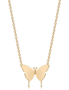 Collar de mariposa chapado en oro de 18 quilates NDP77