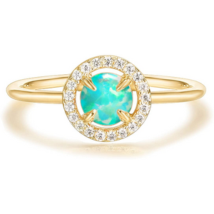 Anillo de promesa chapado en oro  NDP93