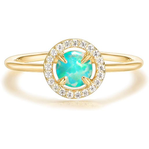 Anillo de promesa chapado en oro  NDP93