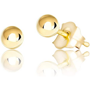 Pendientes de bola  chapados de oro de 14 quilates NDP71