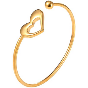 brazalete de puño simple de platino bañado en oro real de 18K NDP78