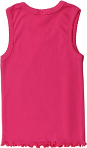 Juego de 4 camisetas sin mangas de algodón con dobladillo de volantes para niña  NDP27