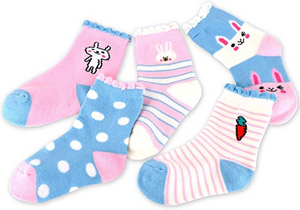 5 pares de calcetines de algodón gruesos y suaves para invierno, para niños y niñas  NDP-75