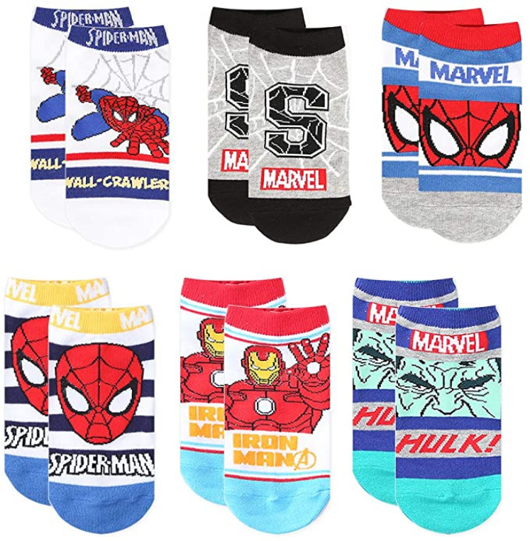 Marvel Calcetines Spider-man para niños, 10 pares de calcetines de corte  bajo para niños de 3 a 9 años