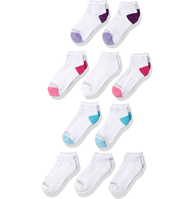 Calcetines de corte bajo para niñas (paquete de 10) NDP-72