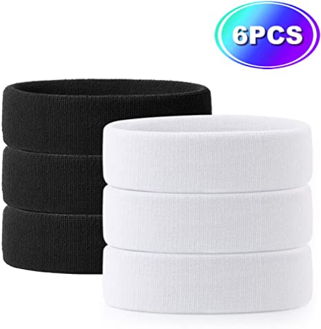 Muñequera y diademas Absorbente de humedad Banda absorbente para el sudor 6Pcs  NDP-5