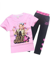 Cargar imagen en el visor de la galería, JoJo Siwa Conjunto de camiseta y pantalón para niña (2 piezas) NDP-64
