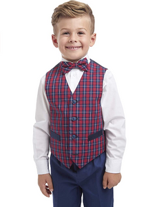 Nautica set de chaleco de 4 piezas para niños con camisa de vestir, corbatín, chaleco y pantalones  NDP-66