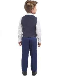 Nautica set de chaleco de 4 piezas para niños con camisa de vestir, corbatín, chaleco y pantalones  NDP-66