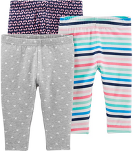 Cargar imagen en el visor de la galería, Leggings para bebé y niña (3 unidades) NDP-42
