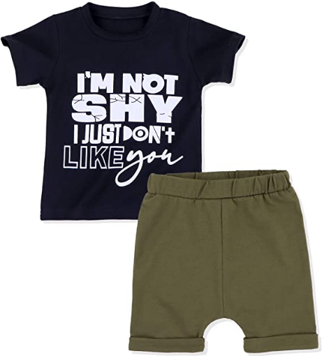 para bebé recién nacido con estampado de letras de la tripulación+pantalones largos +  de 2piezas NDP-38