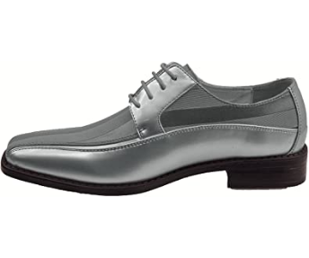 Viotti Zapatos de vestir para hombre, satén a rayas y esmoquin de patente NDP-61
