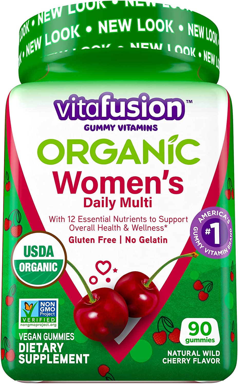 Vitafusion Orgánica Multivitamínico para mujer, 90 unidades