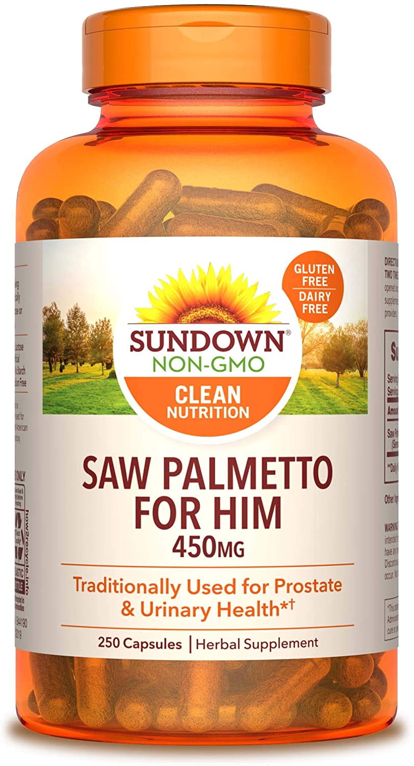 Saw Palmetto natural 450 mg, 250 capsulas para la Impotencia sexual .