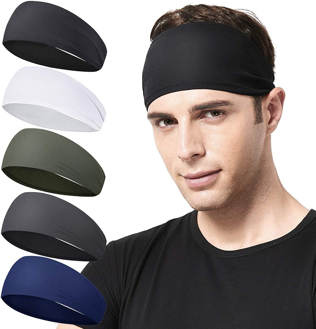 Diadema deportiva para hombre, 5 unidades NDP48