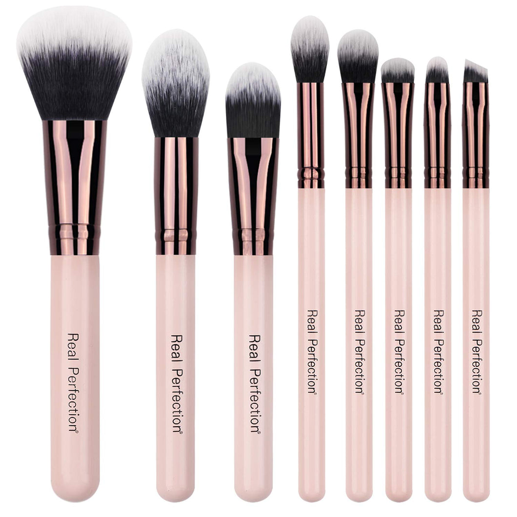 Juego de 8 brochas de maquillaje, color rosa NDP74