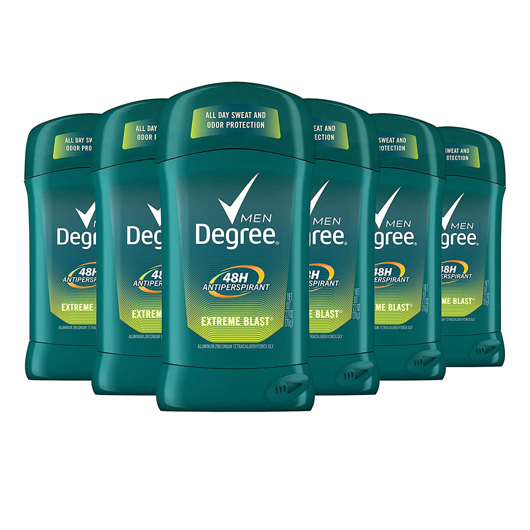 Degree Hombres Protección 48 horas antitranspirante, cool Rush 2.7 oz (Pack de 6)