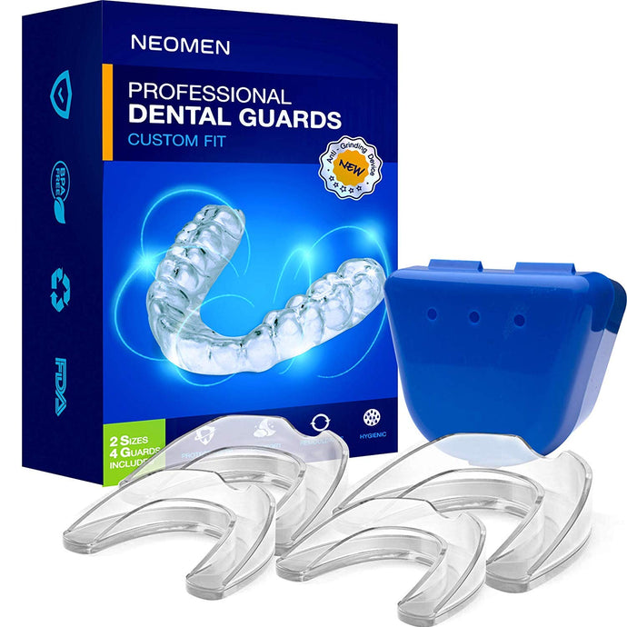 Protector bucal actualizado para moler dientes 2 tamaños, paquete de 4 NDP41