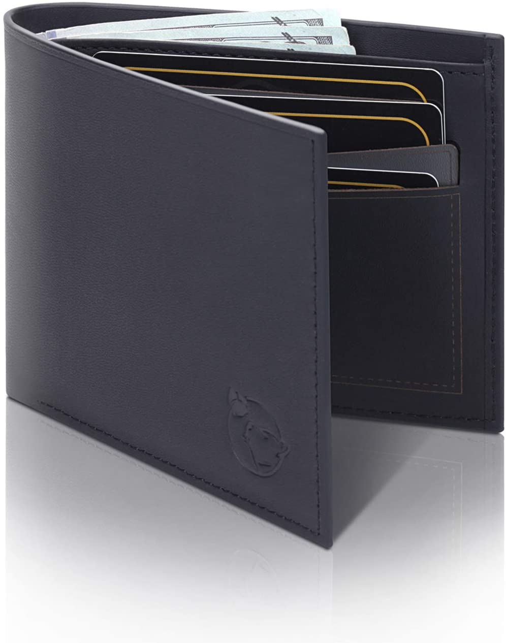 Cartera plegable delgada para hombre