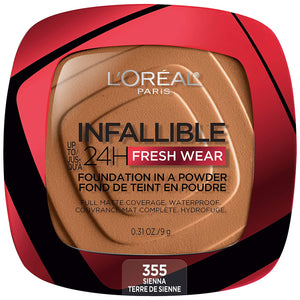 L'Oreal Paris - Maquillaje base en polvo Infallible Fresh Wear, hasta 24 horas de uso
